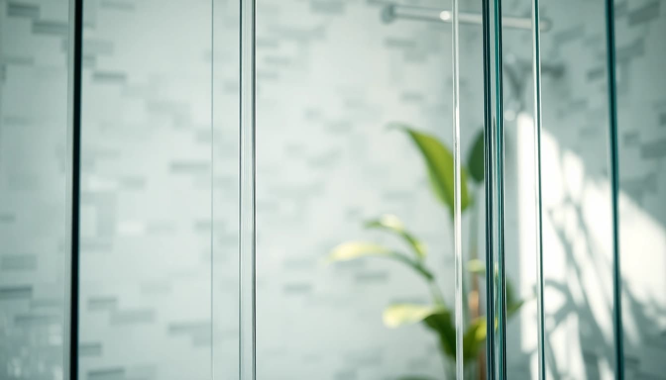 Admirez la paroi de douche moderne avec son design élégant et son verre clair.