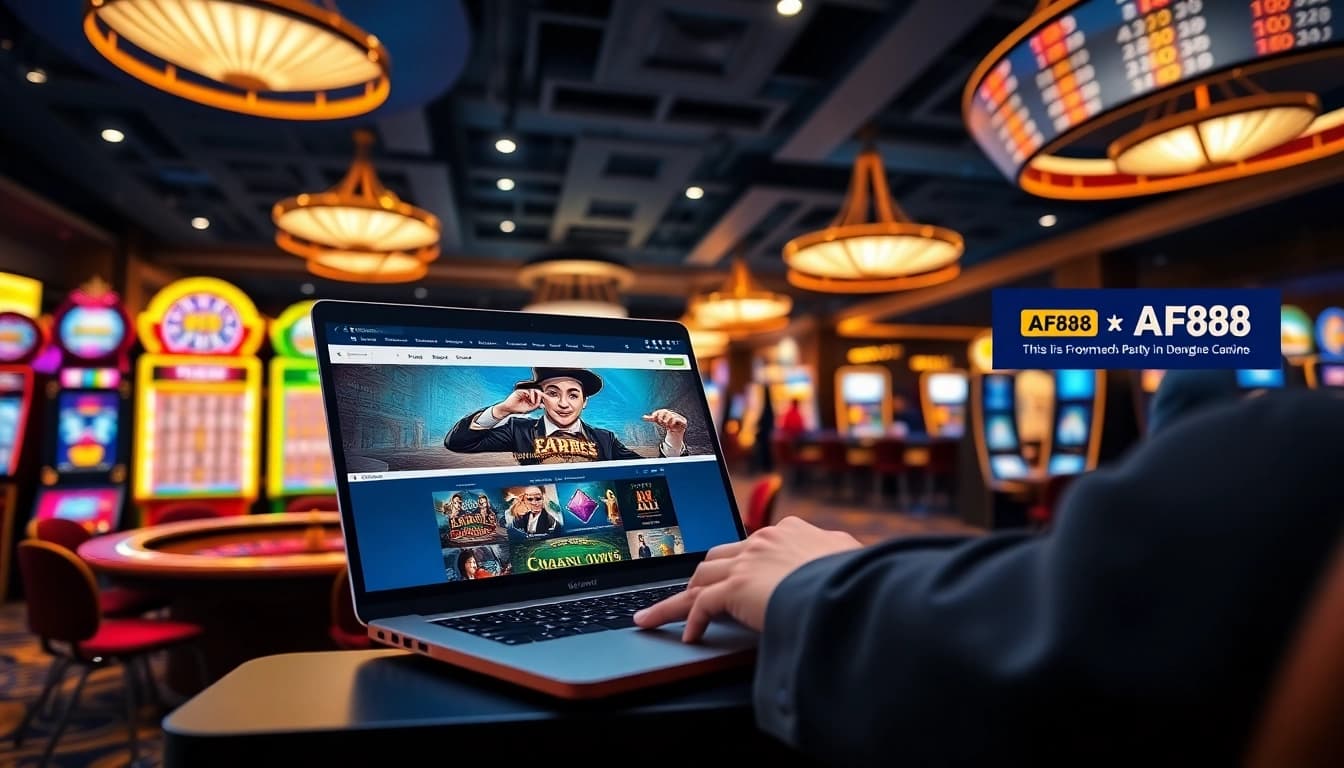 Engaging user experience at AF88 com online casino, showcasing vibrant gaming ambiance and promotions.