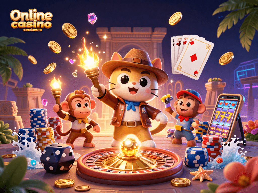 Catalyze your win at Online casino cambodia with a dynamic scene showcasing the excitement of gaming.