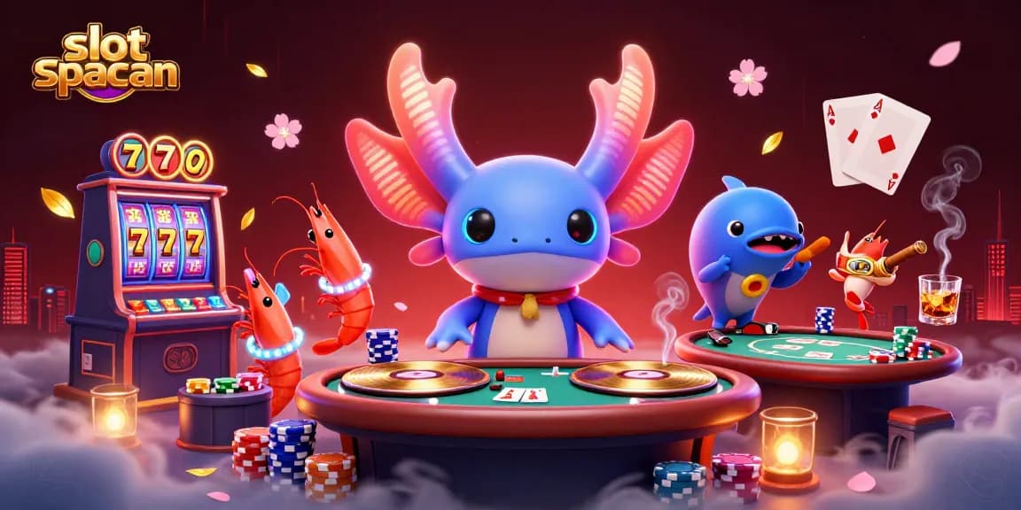 Play exciting slot spaceman with vibrant 3D characters and casino elements in a thrilling digital illustration.