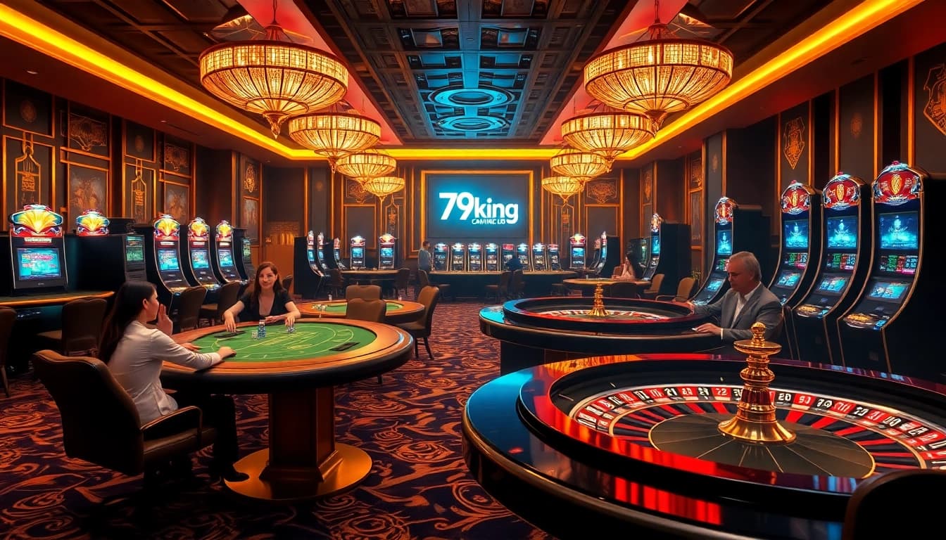Experience thrilling gameplay at 79king with vibrant poker tables and exciting slot machines.