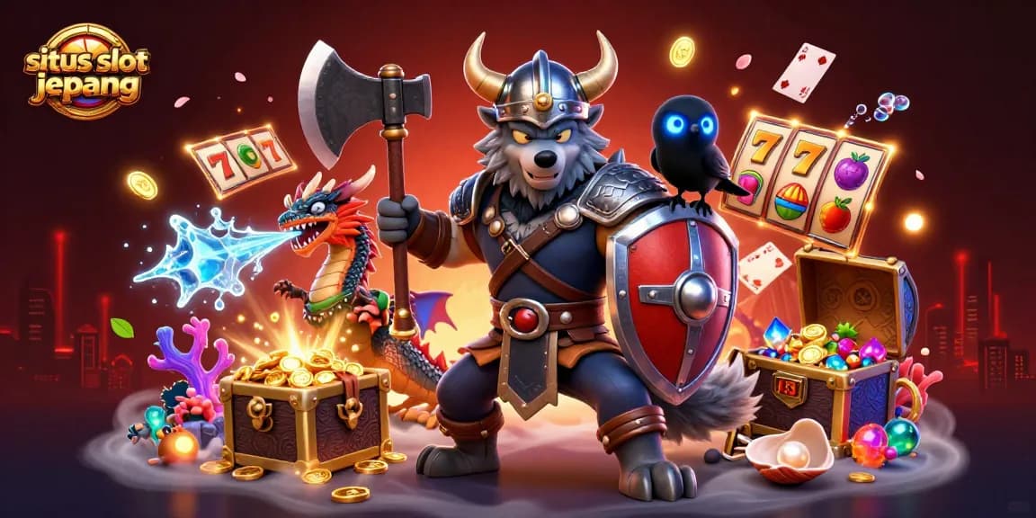 Experience thrilling wins at situs slot jepang with epic games featuring slot reels and vibrant characters.