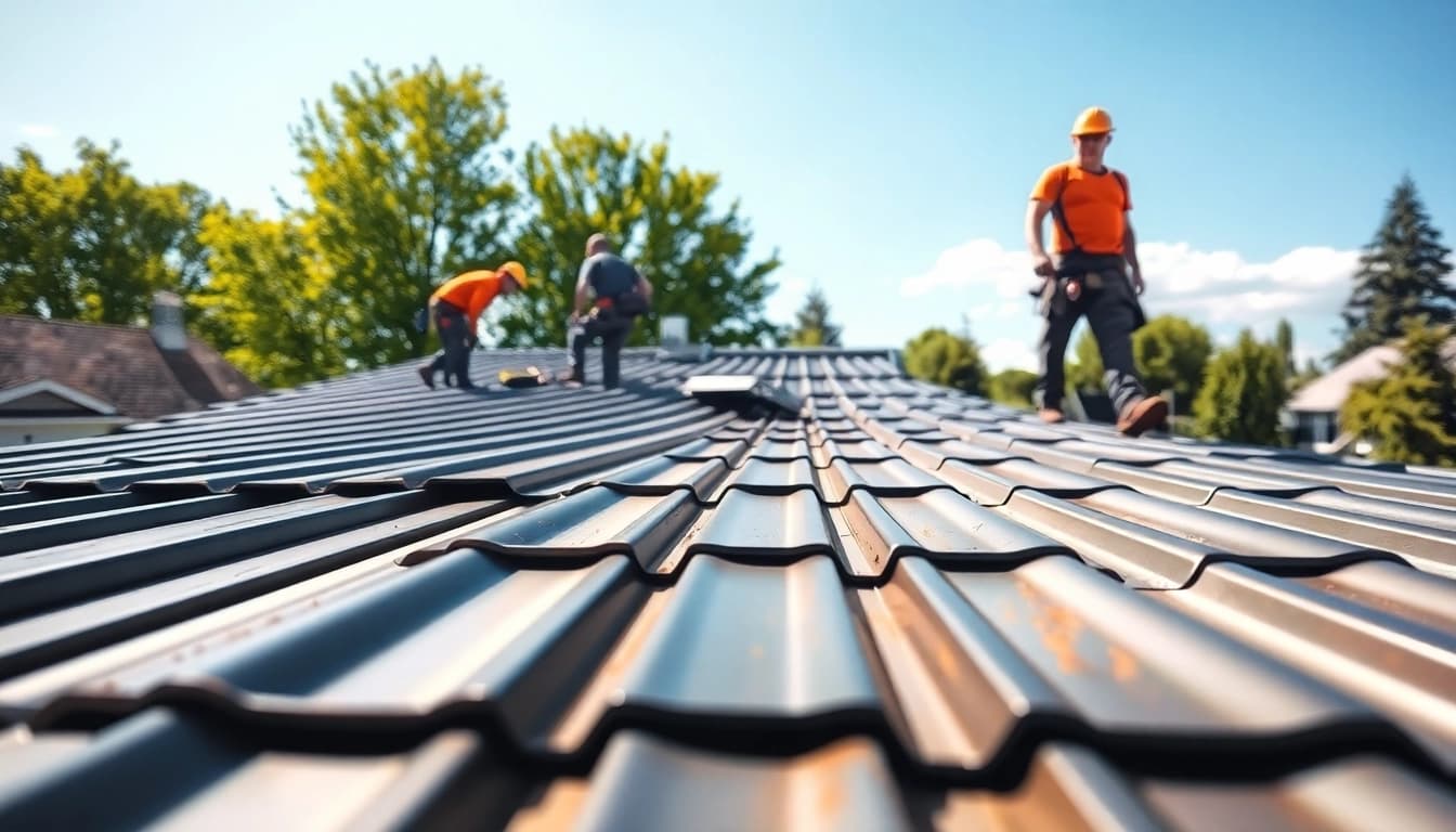 Installation of metal roofing vancouver with skilled professionals showcasing quality craftsmanship.