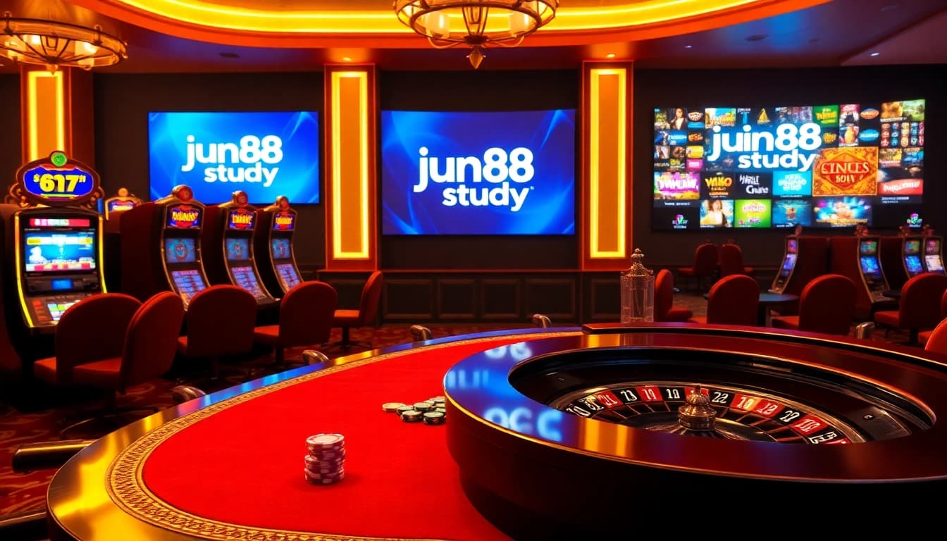 Experience the thrilling atmosphere of jun88.study with captivating casino gaming elements.