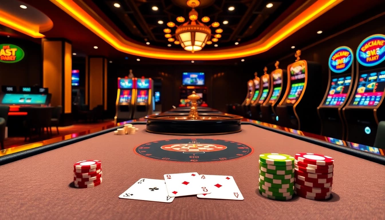 Experience the thrill of gaming at Haywin's professional poker table with vibrant chips.