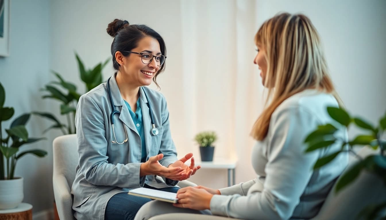 Anxiety symptoms managed effectively in a supportive therapy session.