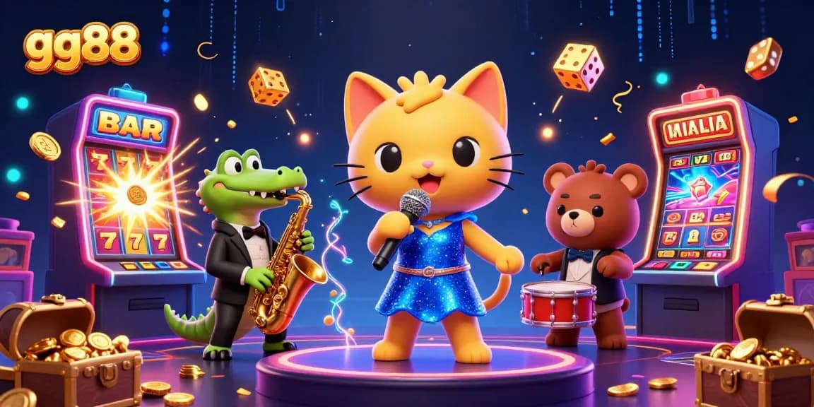 Experience excitement and winning at gg88 with vibrant 3D casino characters and dynamic gaming elements