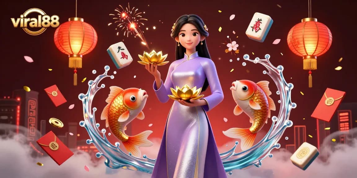 Engage with viral88's immersive casino illustration featuring vibrant characters and dynamic gaming elements.
