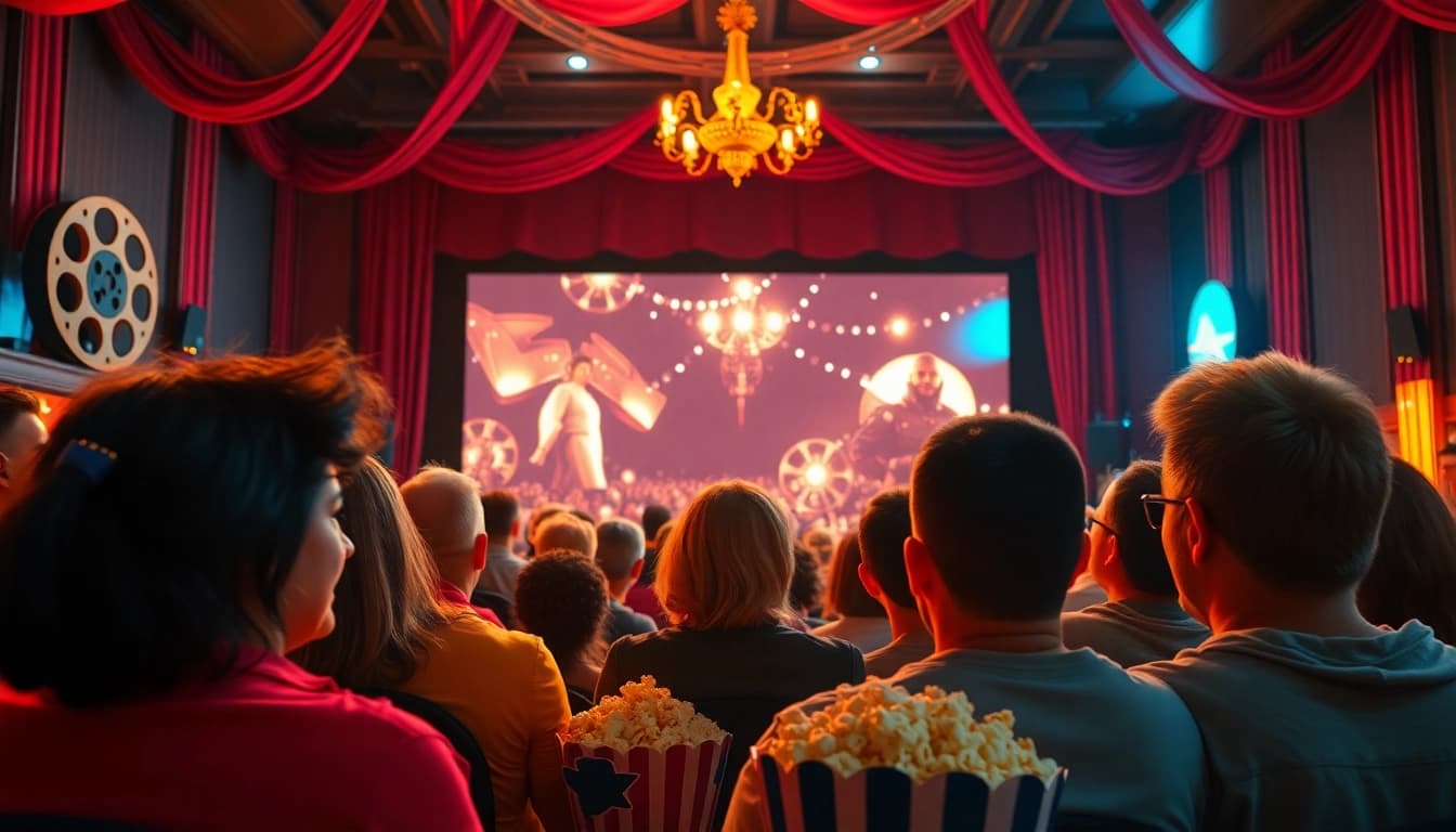 ชมภาพยนตร์กับเพื่อน ๆ ในบรรยากาศที่สนุกสนาน ดูหนังออนไลน์ เป็นส่วนหนึ่งของสังคม