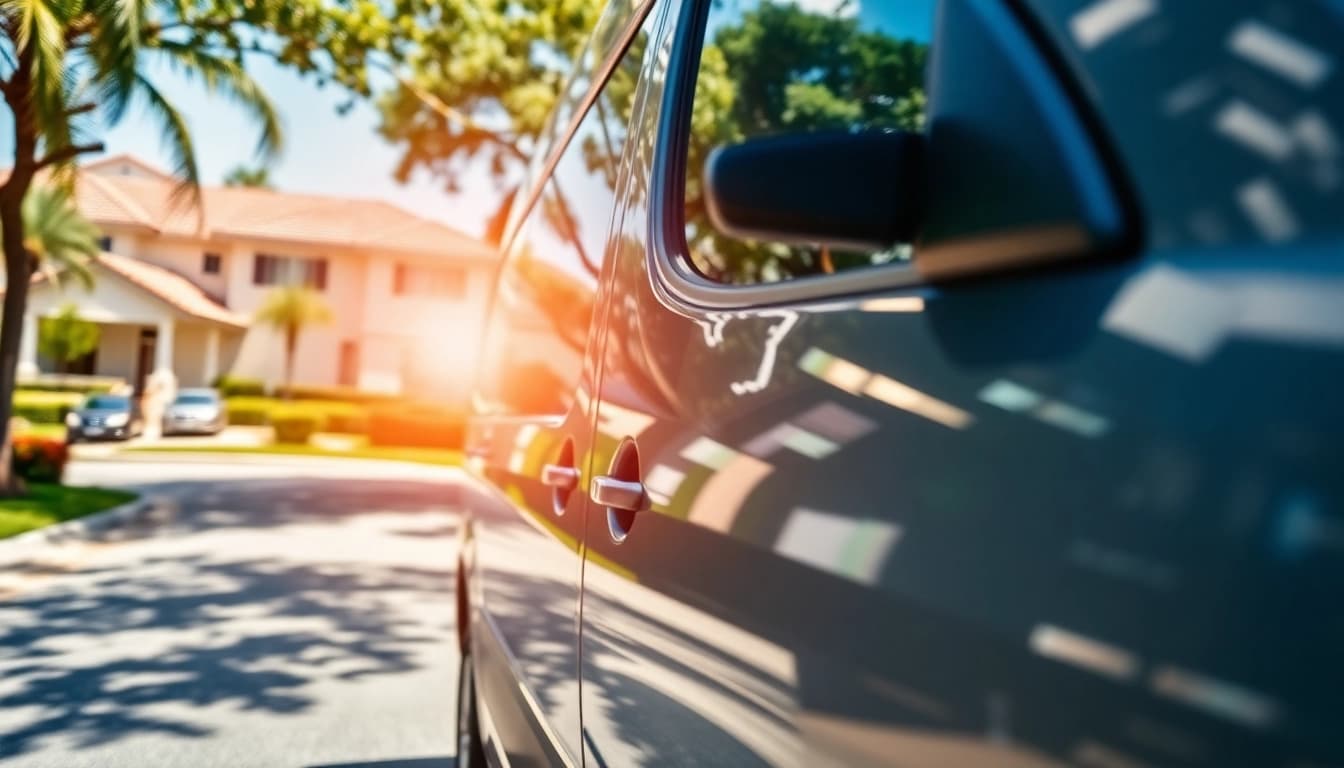Mobile detailing Coral Springs featuring a professional detailing van in a sunny setting.