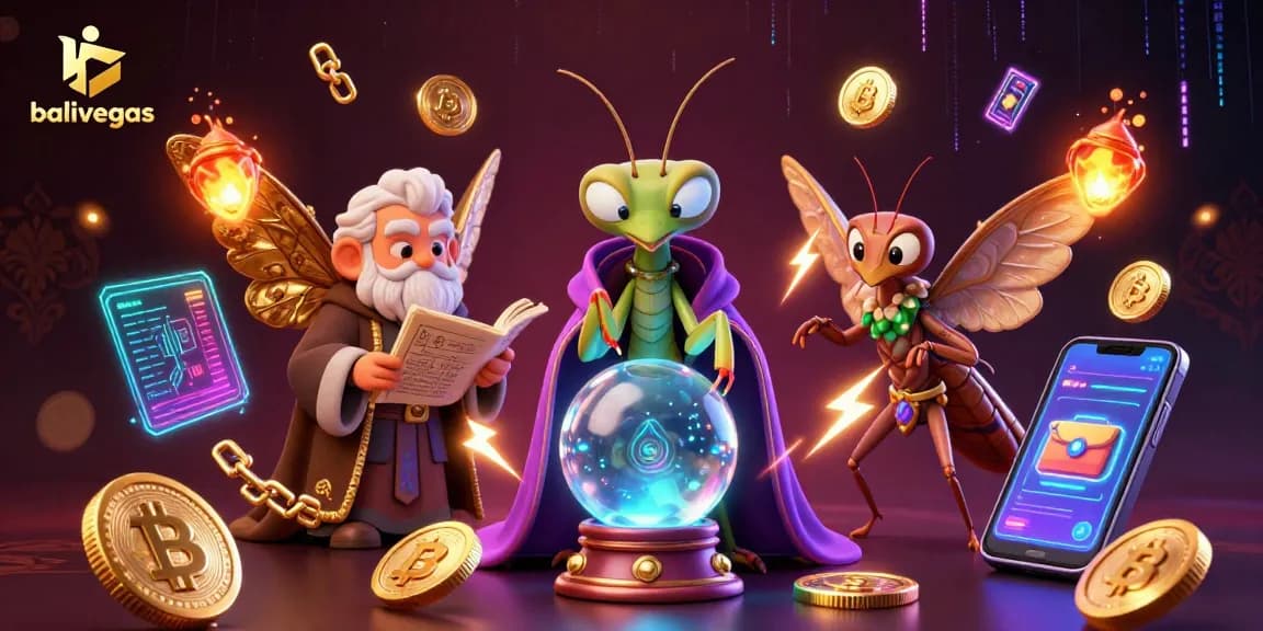 Bermain di balivegas dengan ilustrasi 3D yang menarik dari permainan kasino dan elemen digital.
