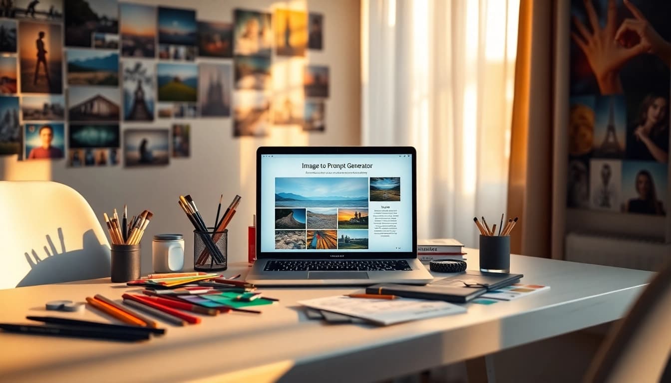 Generating an image to prompt in a creative workspace with artistic tools.