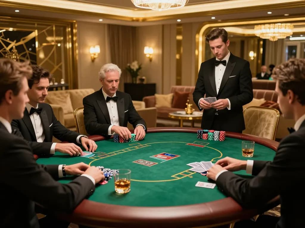 VIP win at exclusive poker table showing players engaged in strategic gameplay