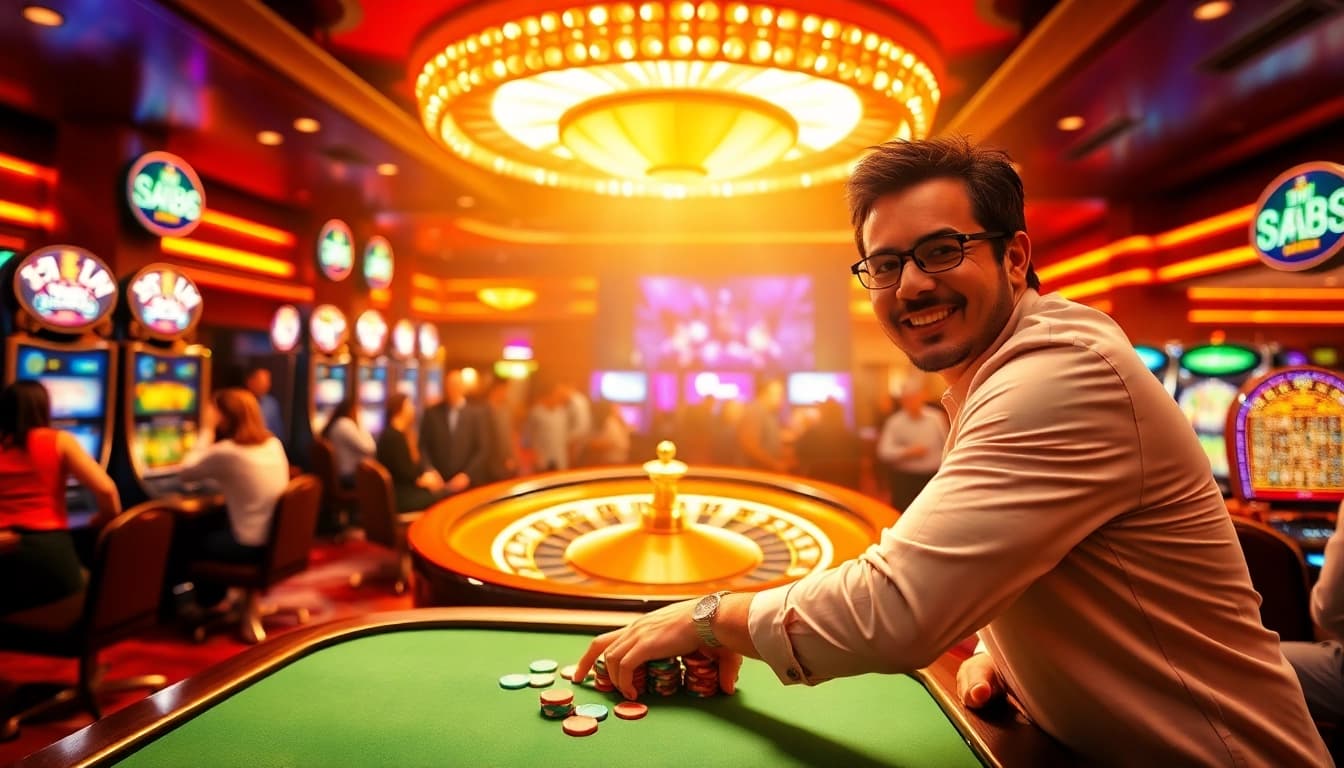 Experiencing the thrill of winning at XX88 Casino with exciting roulette and blackjack games filled with vibrant players.