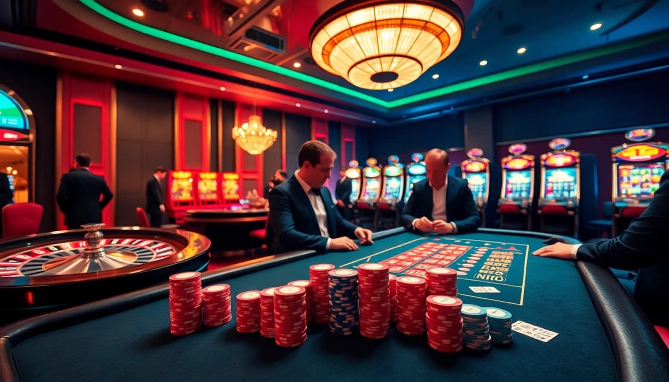 Ressentez l'excitation de parier au meilleur casino en ligne avec des tables de jeux vibrantes.