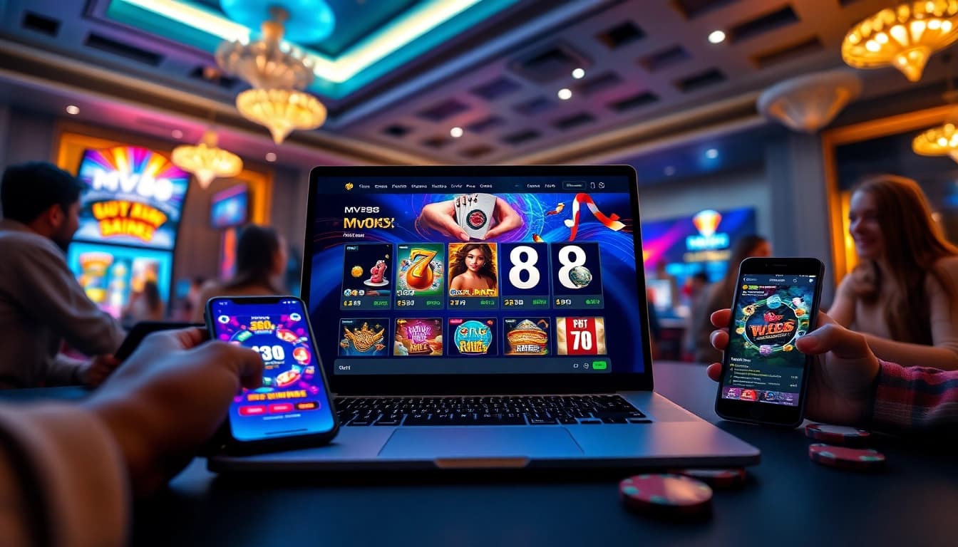 Experience the thrilling MV88 game platform in an engaging online gaming scene.