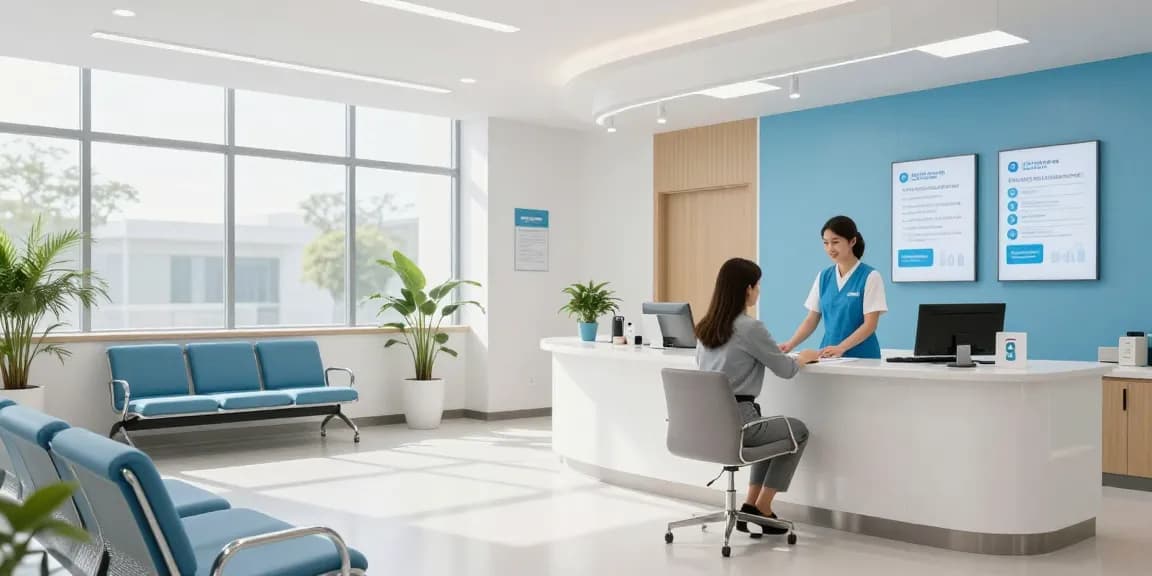 Mental health services covered ACA plans at a welcoming health clinic reception area.