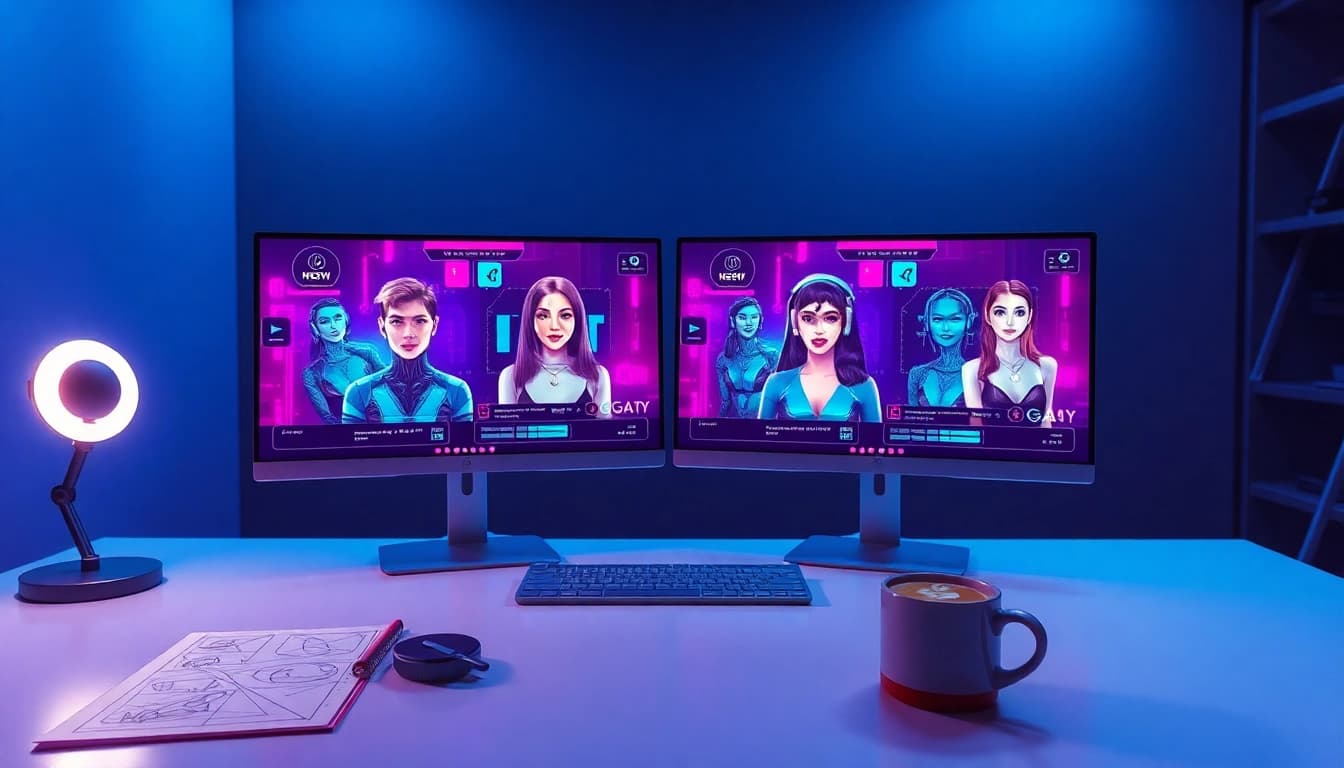 Innovative workspace showcasing nsfw ai technology in a modern setting