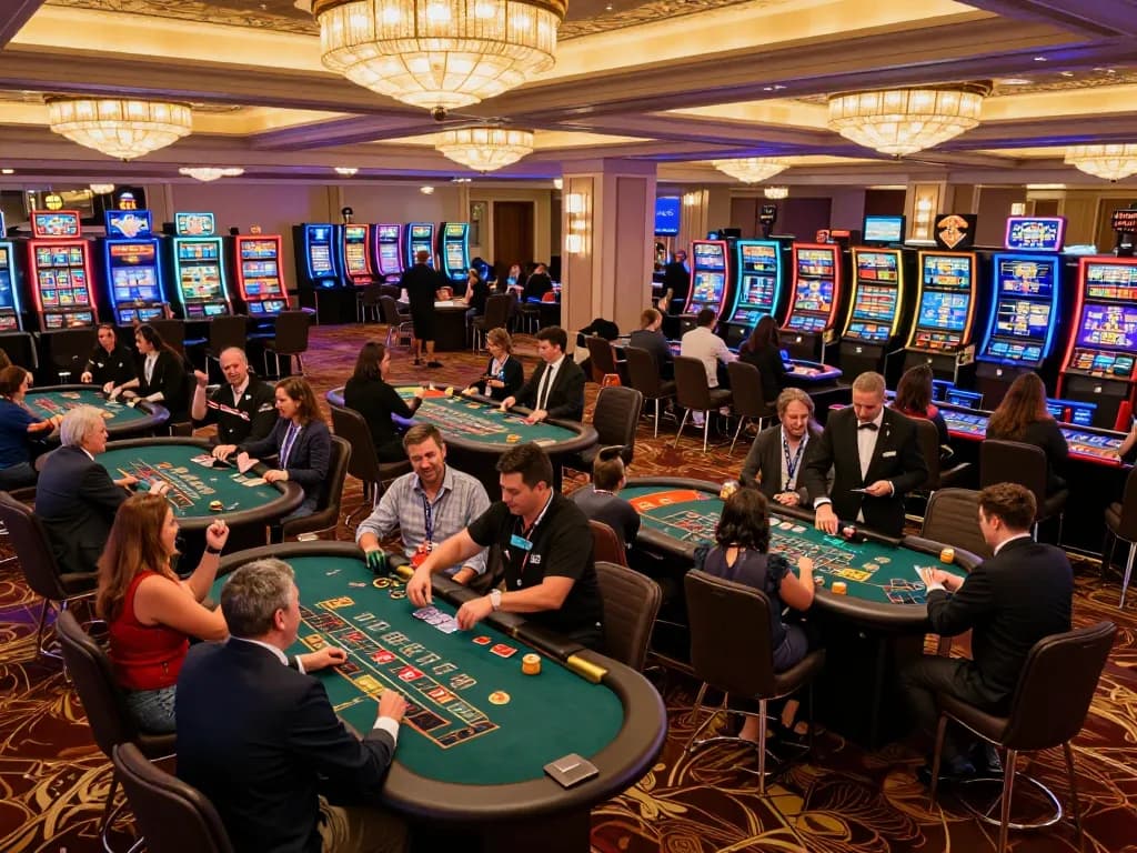Players enjoying an exciting game at tg88 casino, showcasing dynamic blackjack action and vibrant atmosphere