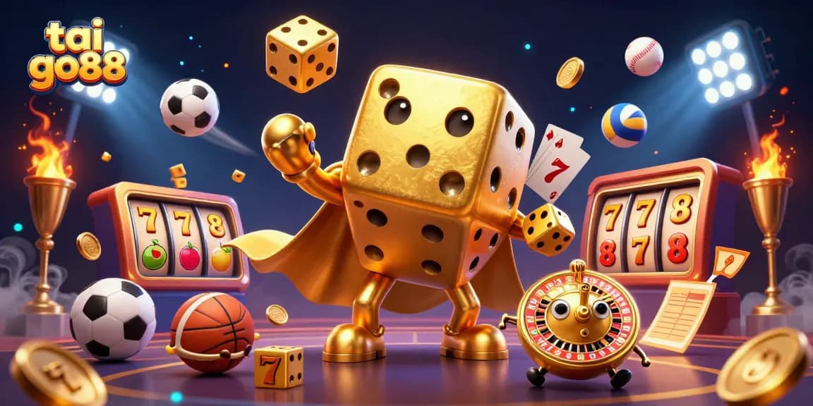 Transform your luck with tai go88's thrilling gaming atmosphere filled with golden dice and vibrant rewards.
