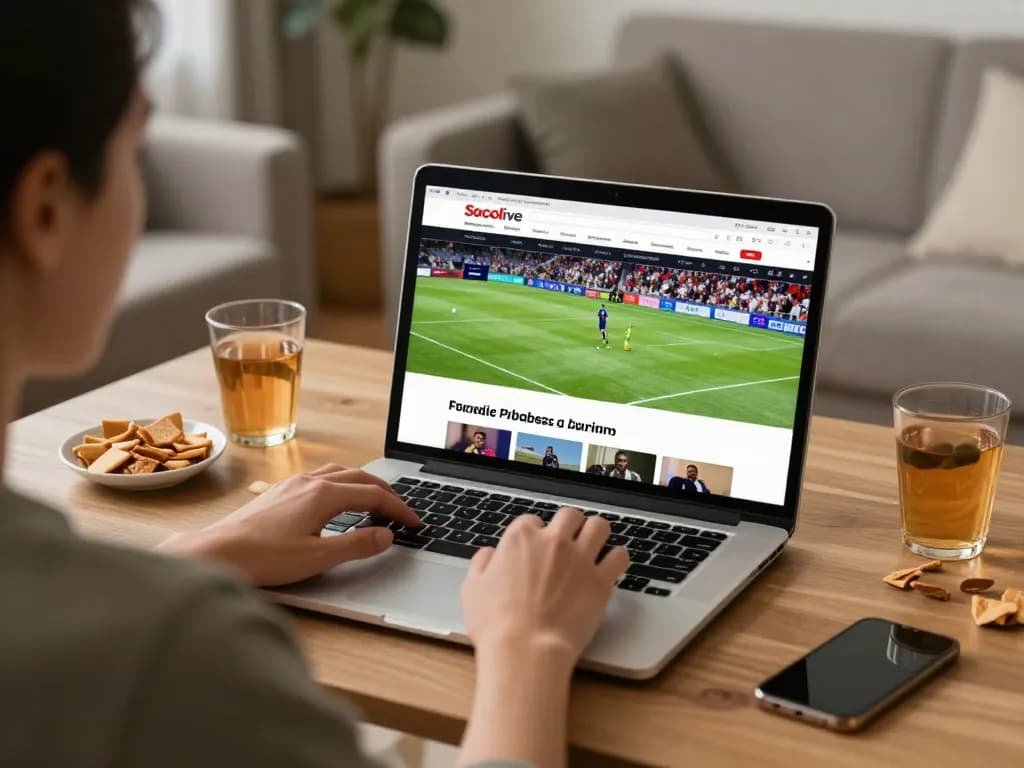 Socolive live streaming football match from home, engaging in an immersive sports viewing experience