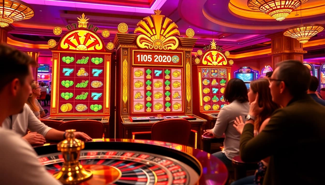 Mainkan mesin slot Zeus yang mengasyikkan di tengah suasana kasino yang hidup.