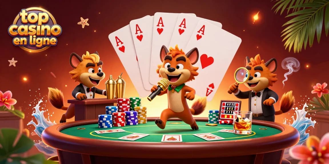 Animations dynamiques au top casino en ligne avec des hyènes dans un club de comédie.