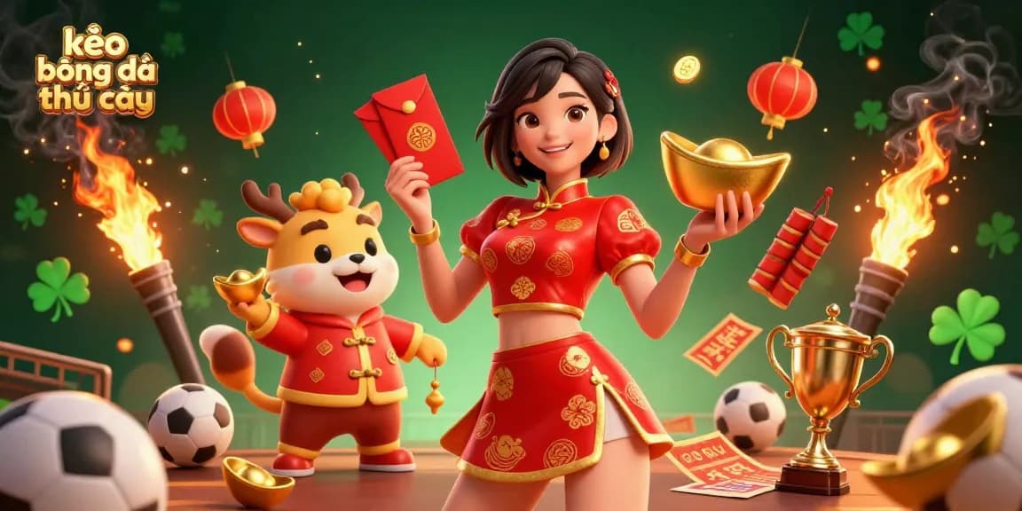 Enhance your betting insights with kèo bóng đá nhà cái through vibrant sports-themed illustration.