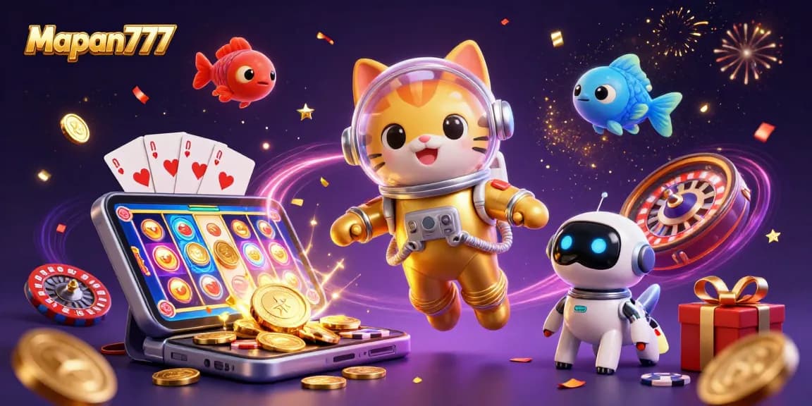 Engage in thrilling slot adventures with Mapan777 through a stellar cosmic scene.