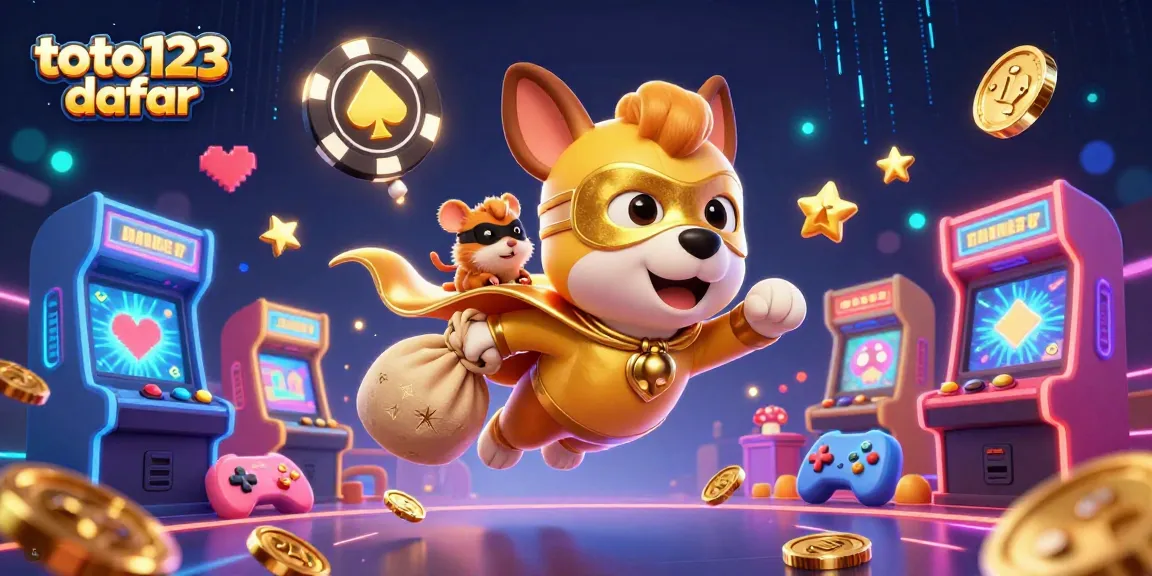 Toto123 daftar, experience thrilling online lottery gameplay with vibrant casino elements.