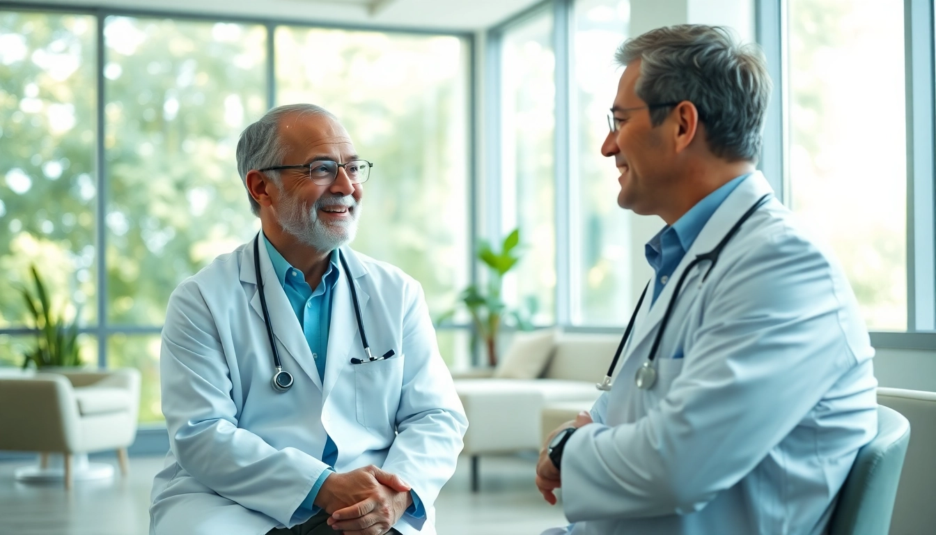 Consultation with a private gp in a modern clinic emphasizing patient care.