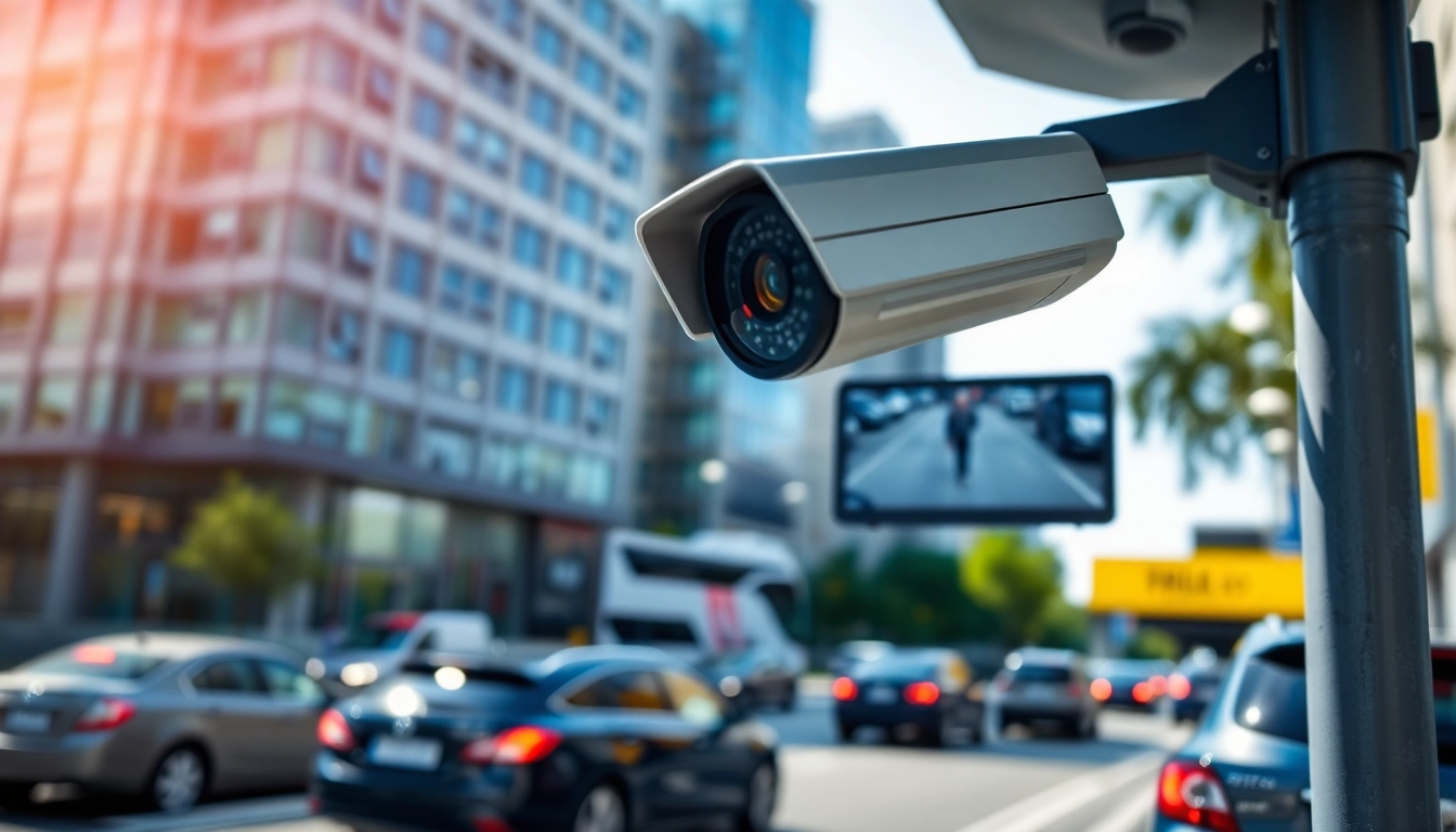 Dynamic automatic license plate recognition system capturing real-time vehicle data on city streets.