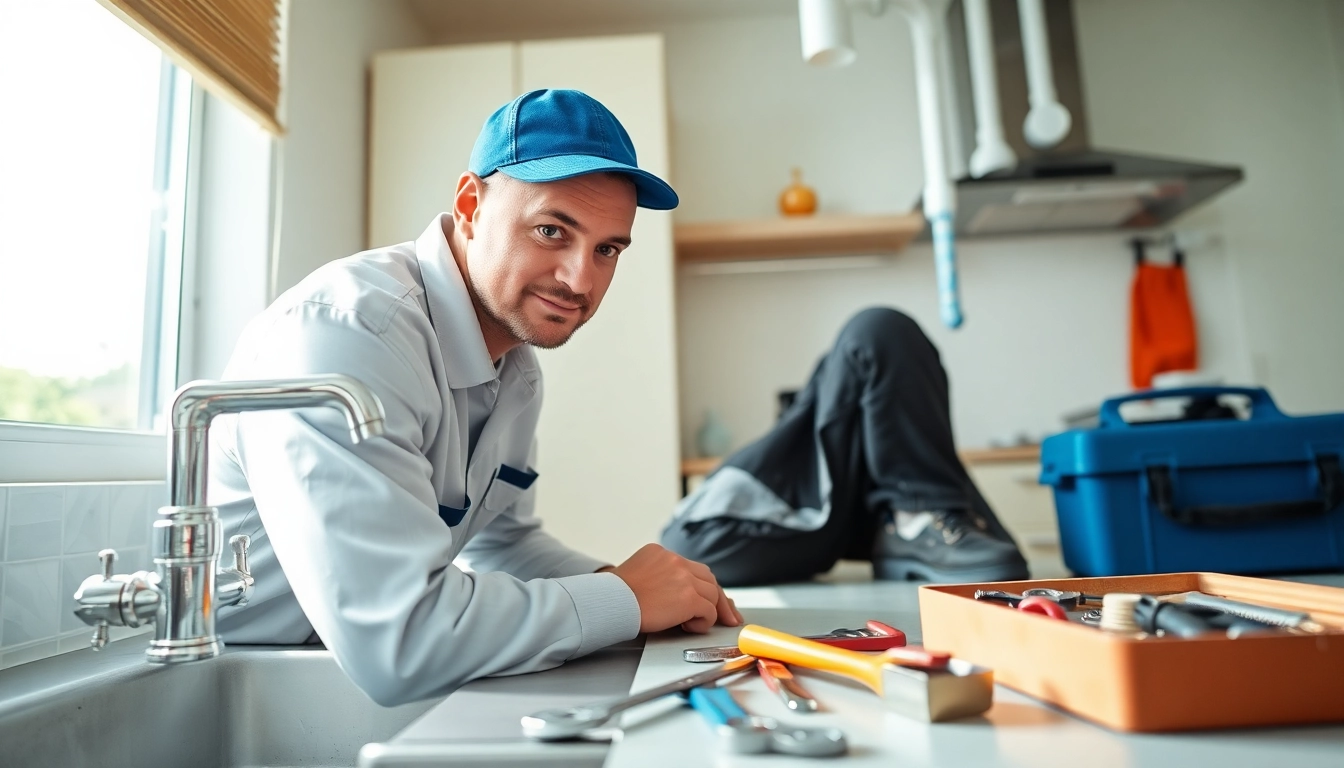 Hire a skilled plumber near me fixing a kitchen sink with expert attention.