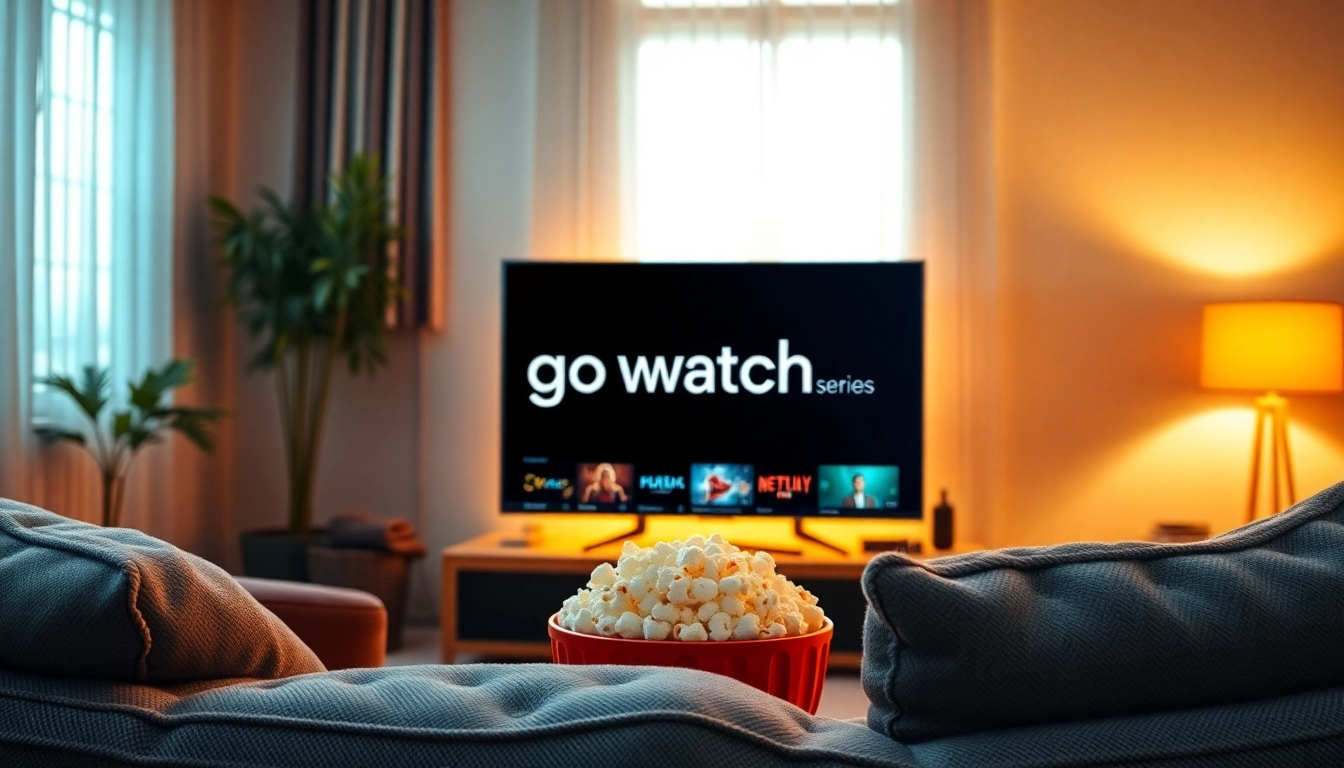 Watch movies and shows on gowatchseries within a cozy living room setting.