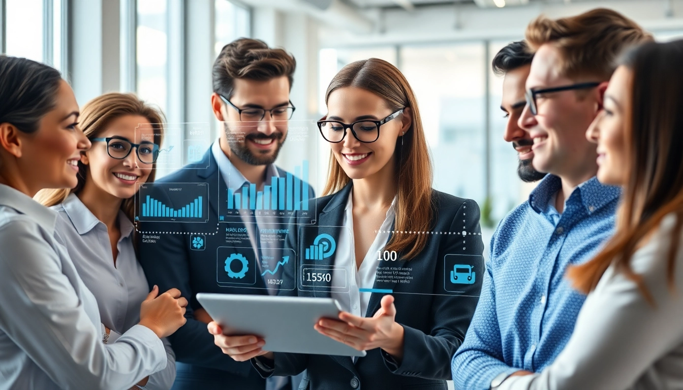 Enhance productivity with an enterprise ai assistant in a modern office setting.