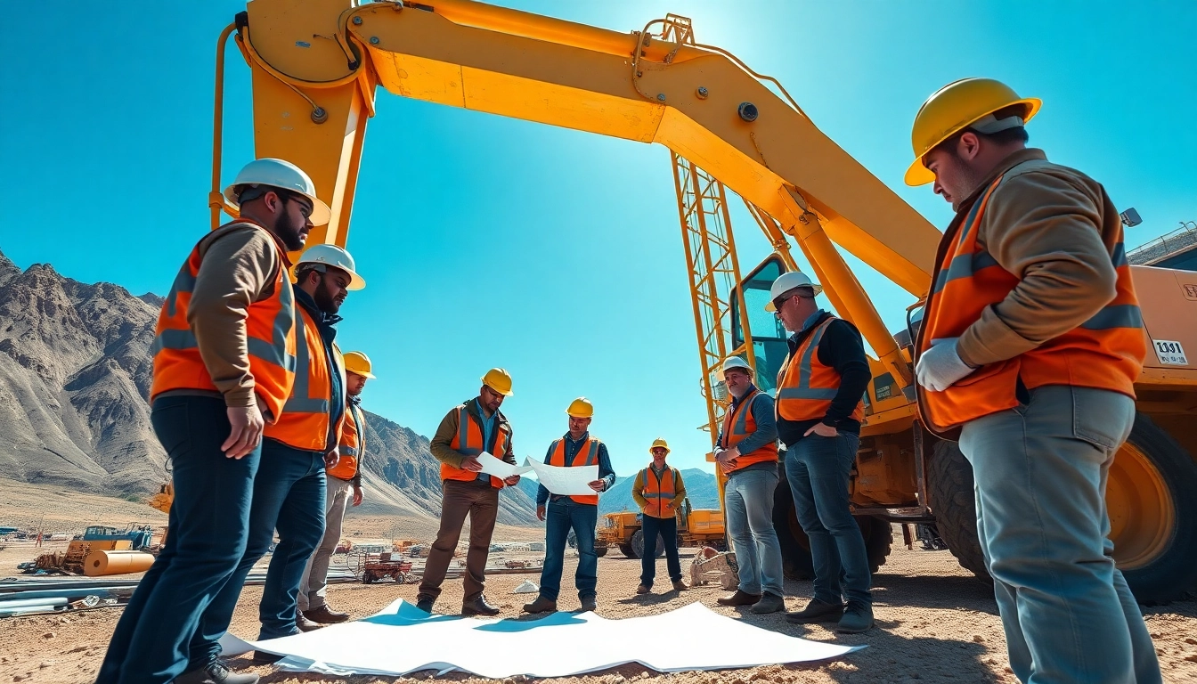 Construction association Wyoming professionals collaborating on a job site in Wyoming.