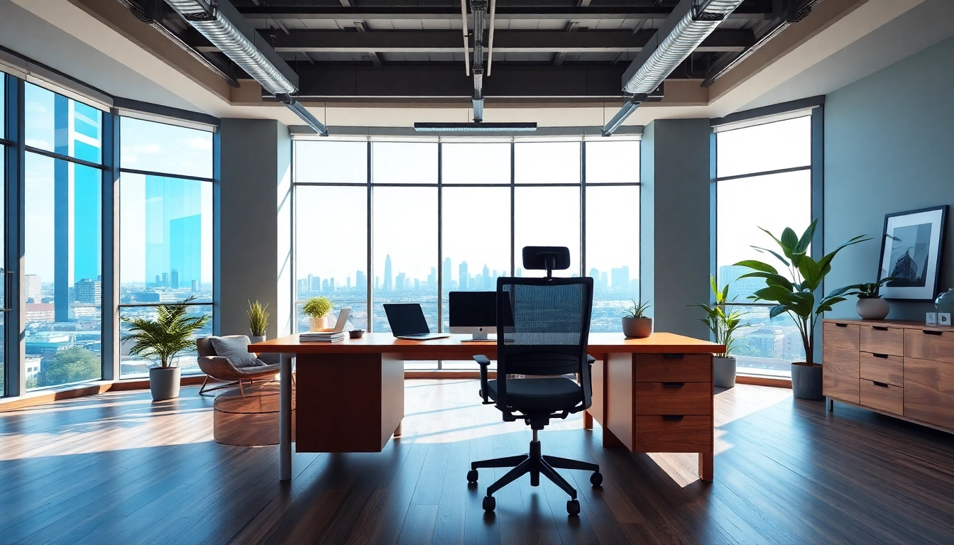 Discover a modern office to rent nottingham with a stunning city view and ergonomic setup.