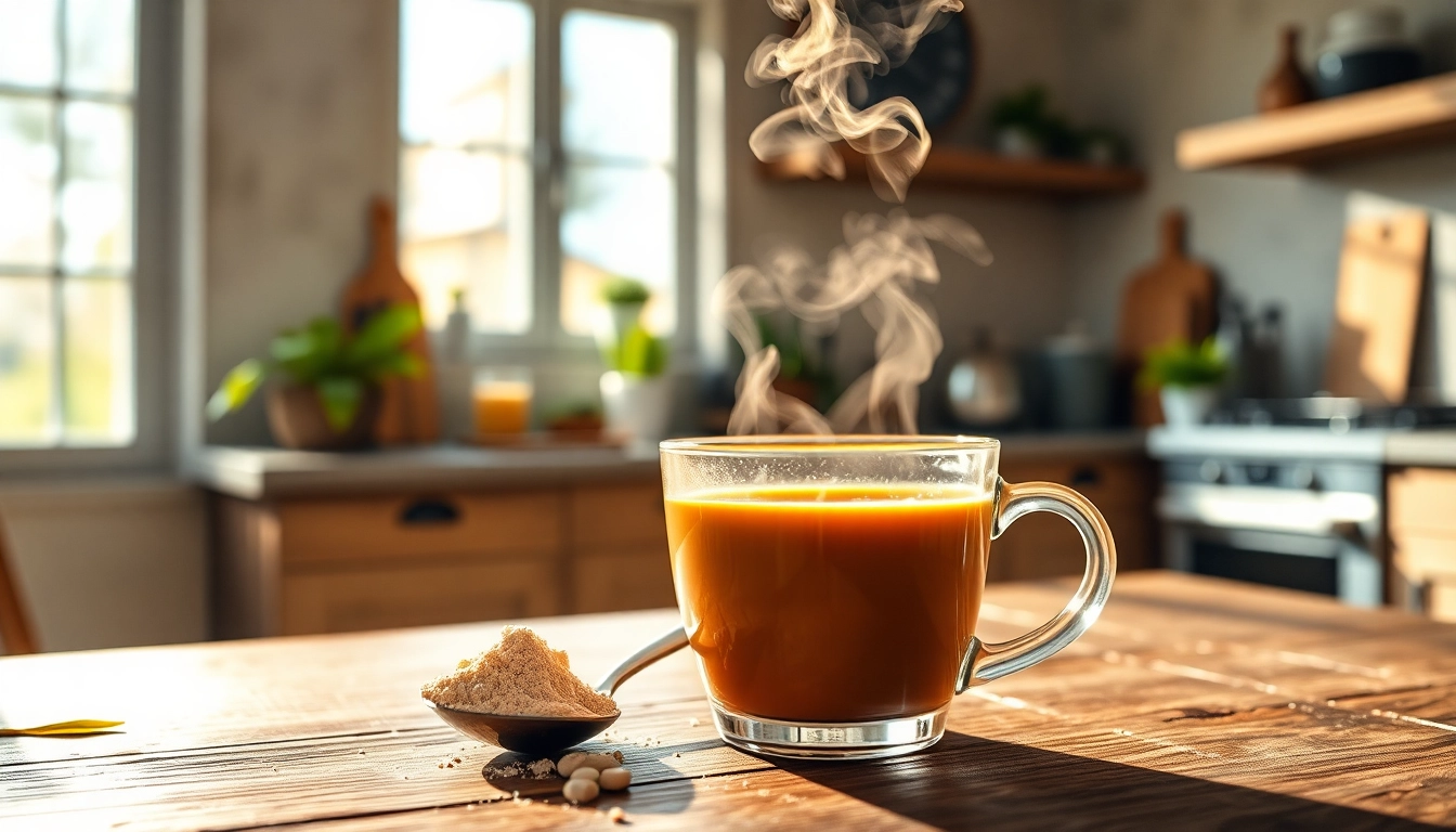 Explore java burn reviews with a cup of coffee and a supplement powder for wellness.
