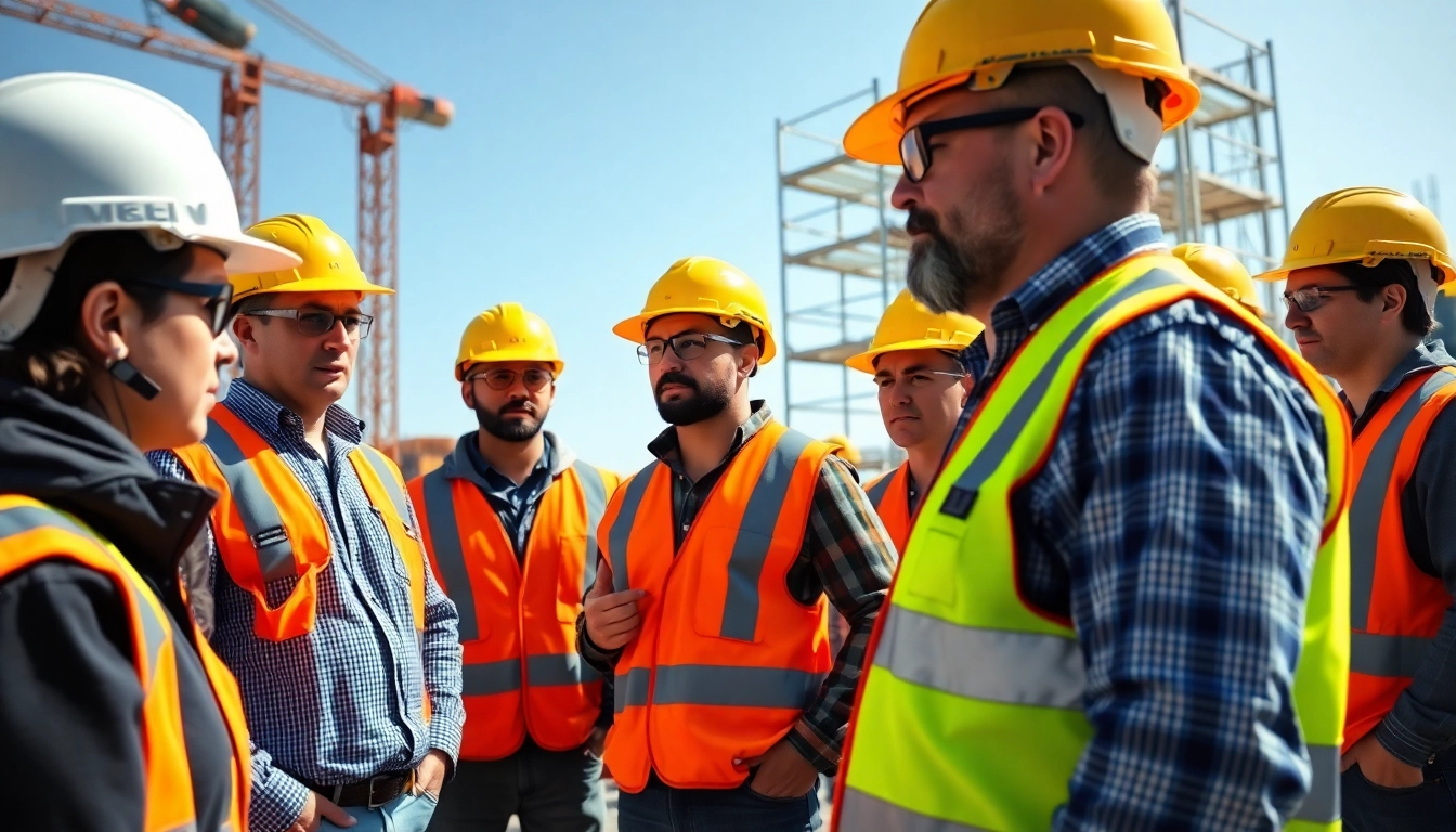 Workers participating in construction safety training focused on best practices for safety.