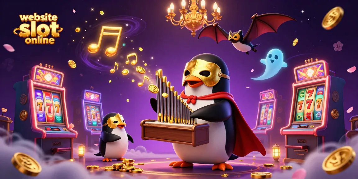 Menyaksikan pengalaman bermain slot online di website slot online dengan penguin yang memimpin permainan musik dan keberuntungan.
