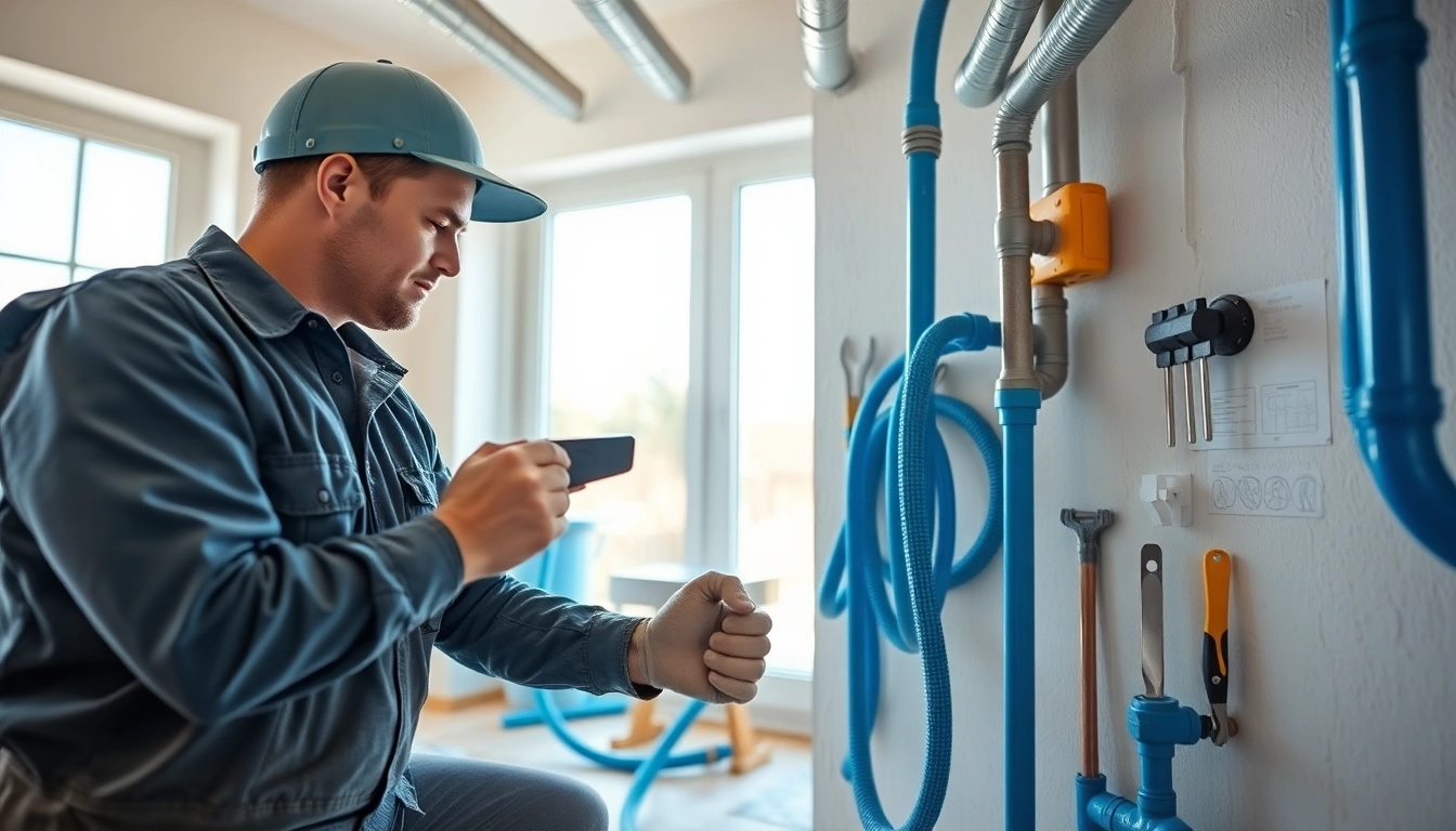 Enhance your property with whole house repiping services Clearwater FL showcasing skilled plumber at work.