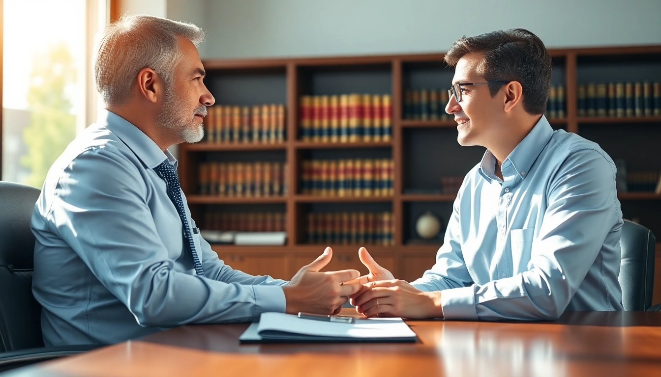 Engaging session between a clearwater truck accident attorney and a client in a contemporary office.