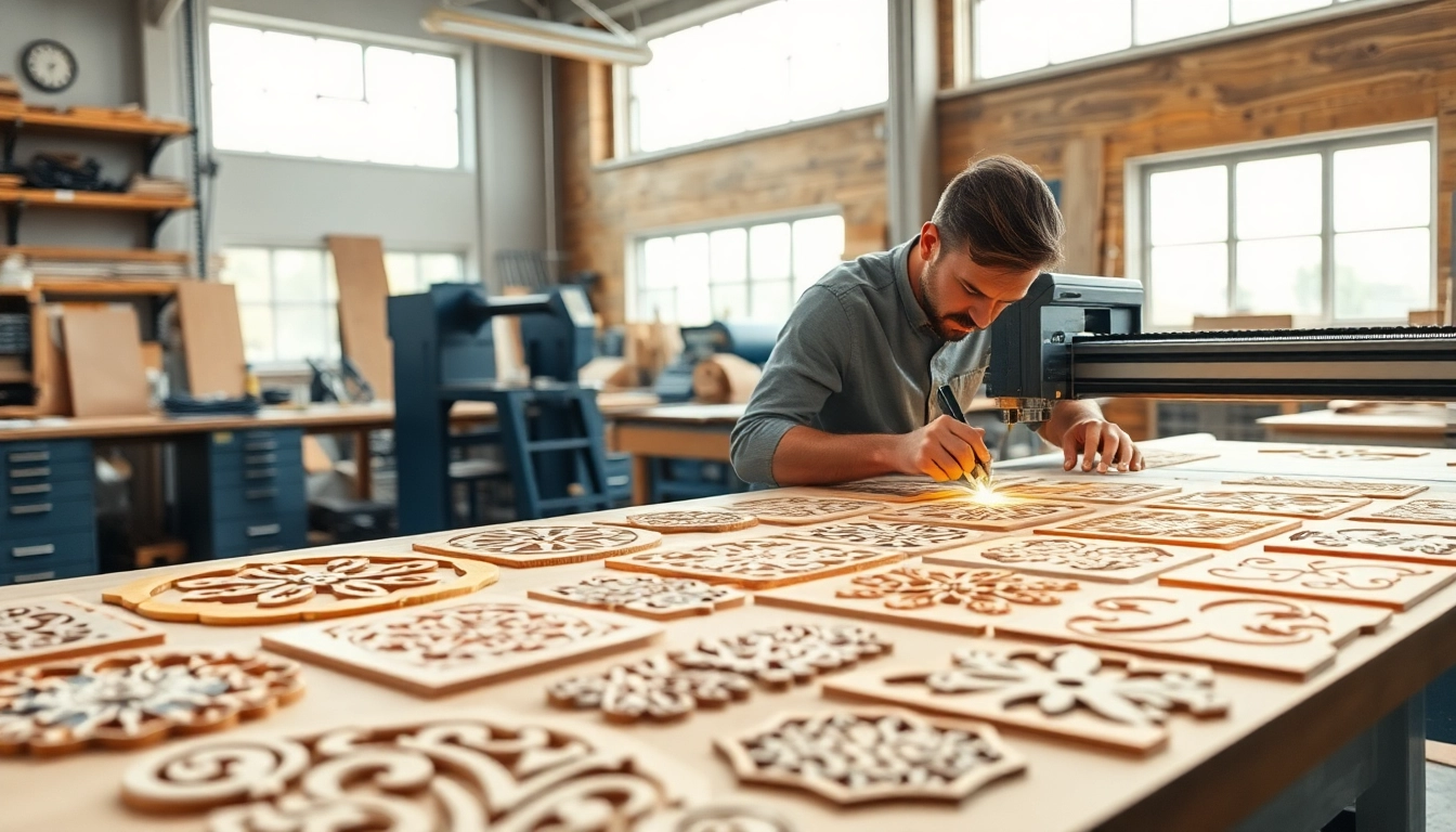 Crafting dxf file for laser cutting designs in a bright workshop with advanced tools.