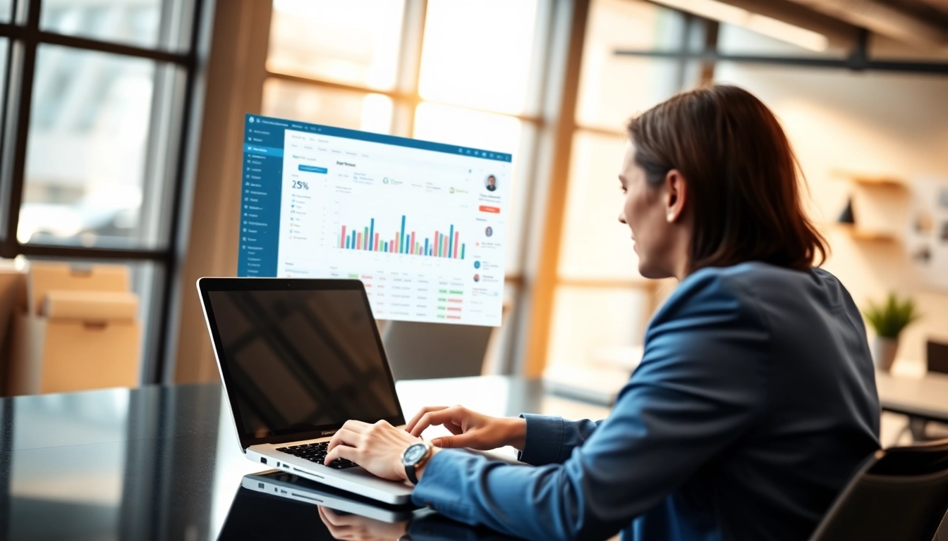 Utilizing an affordable linkedin scraping tool for LinkedIn data analysis in a modern office setting.