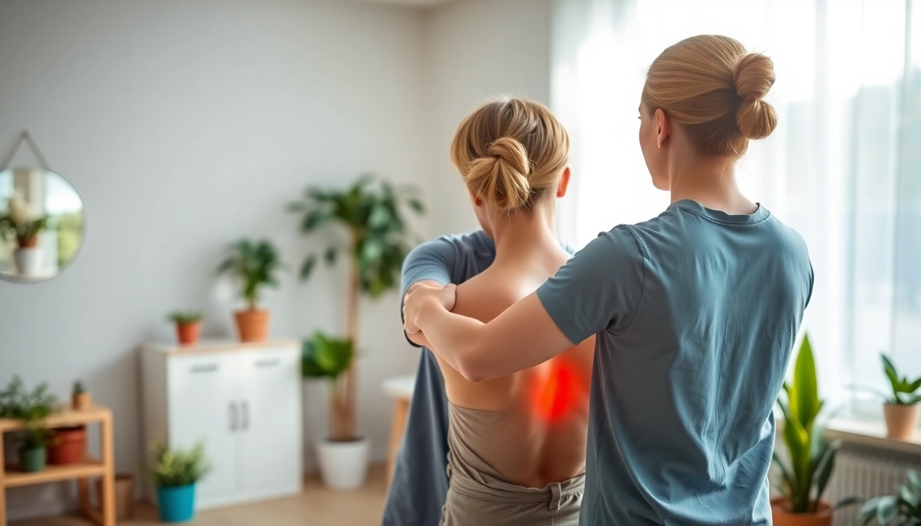 Experience a natural back pain solution with a physiotherapist assisting a patient in therapy.