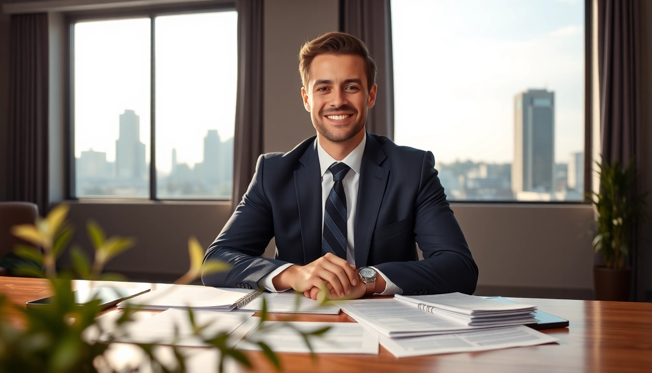 Stockton Accident Lawyer offering consultation in a professional office environment.