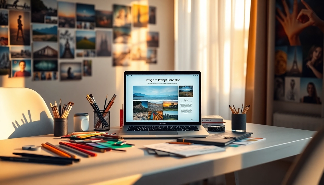Generating an image to prompt in a creative workspace with artistic tools.