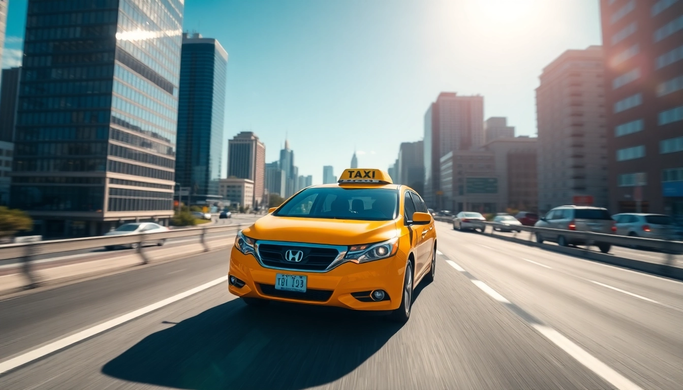 Engaging long distance taxi transfers with a focus on modern urban travel efficiency.