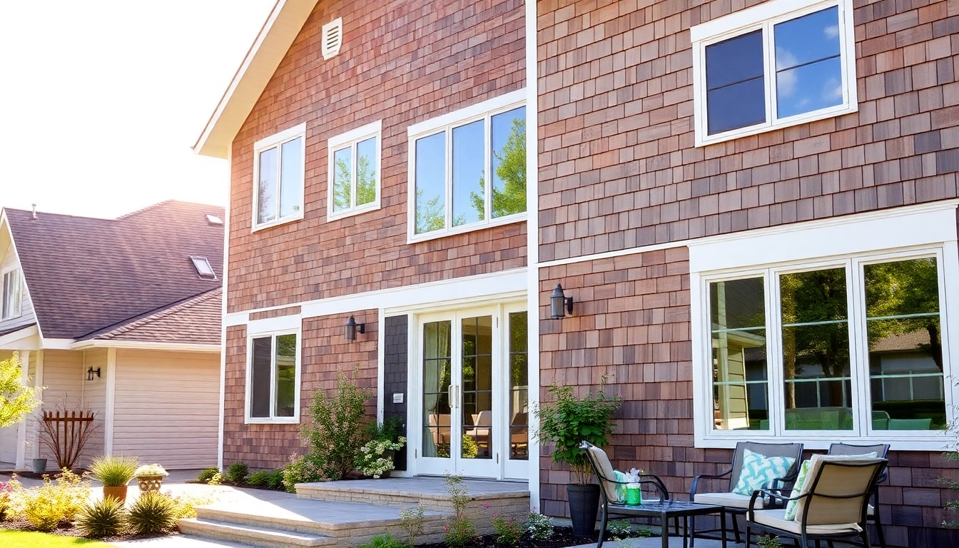 Installing exterior composite siding on a modern residence, highlighting durability and style.