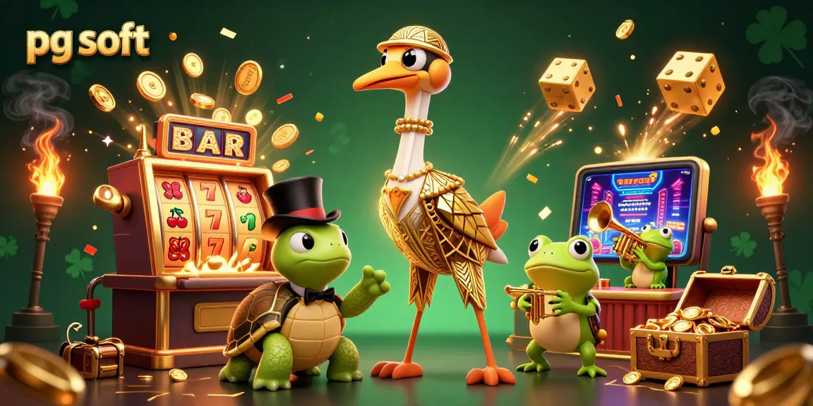 Experience luck and thrills with pg soft at this vibrant slot game scene featuring unique characters.